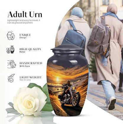Motorcycle Urn - Cremation Urns for Human Ashes Adult Man & Women -10" - size: CLS-10 Inch, 1 Pc