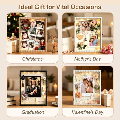 Love-KANKEI Deep Shadow Box Frame 11x14,Solid Wood Beaded Edge Frame,White - color: White, size: 11x14