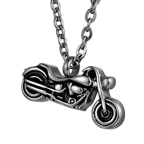 Motorcycle Cremation Jewelry Ashes Pendant Urn Necklace Memorial Keepsake - style: Necklace-motorcycle1