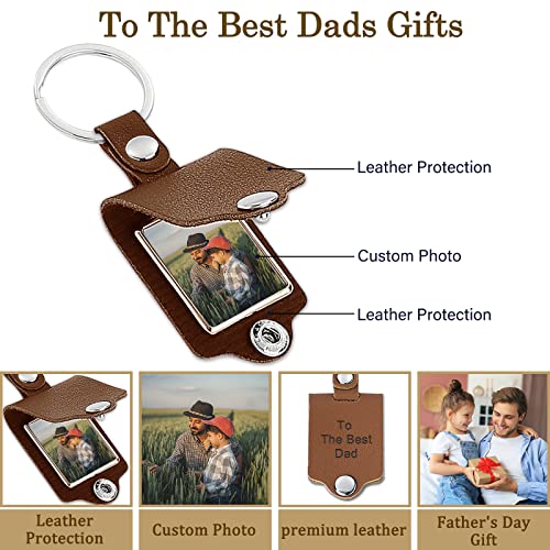 Double Sided Custom Keychain With Picture Alloy Color Printing Personalized Photo Keychain Customizable Text Gifts - color: D-fathers Day