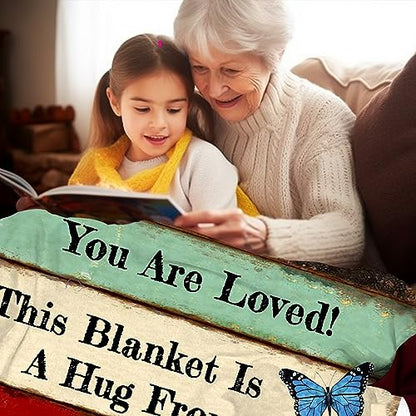 Get Well Gifts for Women Blanket After Surgery Warm Hugs Inspirational Religious Words Blankets and Throws Gifts for Sofa Couch Living Room 50"X40" - size: 50"x40"