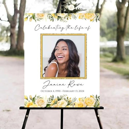 Farm Barn Country Funeral Welcome Sign, Celebration of Life Welcome Sign, in Loving Memory Sign, Celebration of Life Funeral Sign, Celebration of Life Sign, Memorial Sign with Photo #vd123 - color: Version #22