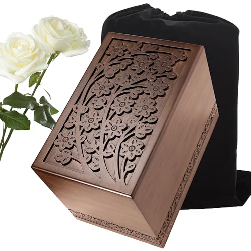 ADMLC Cremation Tree of Life Urns for Human Ashes Adult Up to 250 IBS | Wooden Handcrafted Memorial Keepsake Urn for Ashes, Funeral Burial Caskets Decor Urn for Male Female Men Women Dad Mom