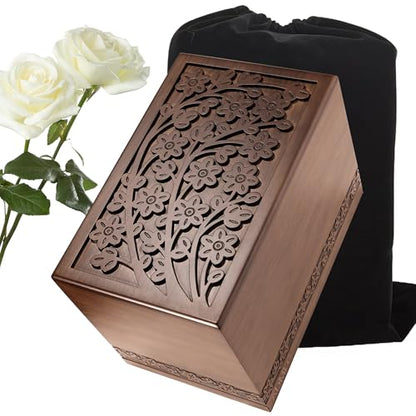 ADMLC Cremation Tree of Life Urns for Human Ashes Adult Up to 250 IBS | Wooden Handcrafted Memorial Keepsake Urn for Ashes, Funeral Burial Caskets Decor Urn for Male Female Men Women Dad Mom