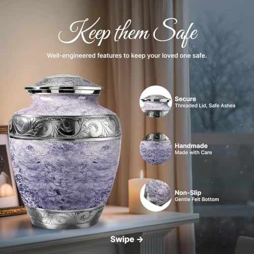 AmericUrn Cremation Urns for Human Ashes – Adult Female, Mom and Men White Pearl Memorial Set of 6 with 1 Large Urn, 4 Keepsakes & 1 NecklaceUrn - White Pearl - color: White Pearl Family Set