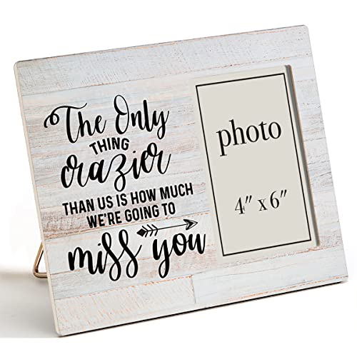 Coworker Leaving Gift Wooden Picture Frame, We Will Miss You Photo Frame | Gifts Idea for Neighbor Moving Colleague Going Away, Tabletop & Wall Mounting, 4X6 Photo - color: The
