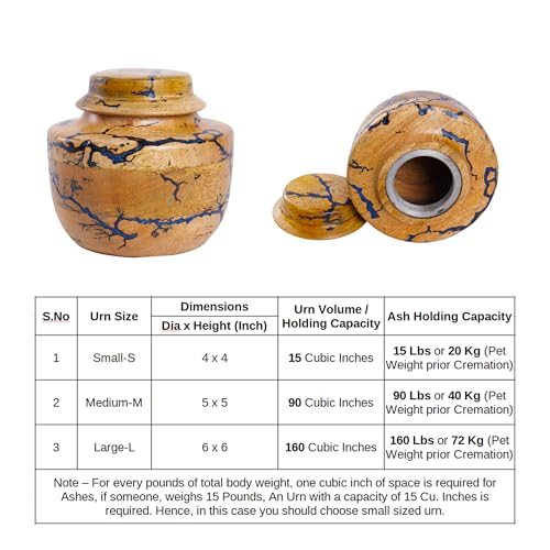 Personalized Cremation Urn for Human or Pet Ashes Adult, Male or Female – Wooden Funeral Urn with Green Resin, Hand-Carved Large Burial Urns, Memorial Urns for Pet Ashes, Urns Box for Men or Women
