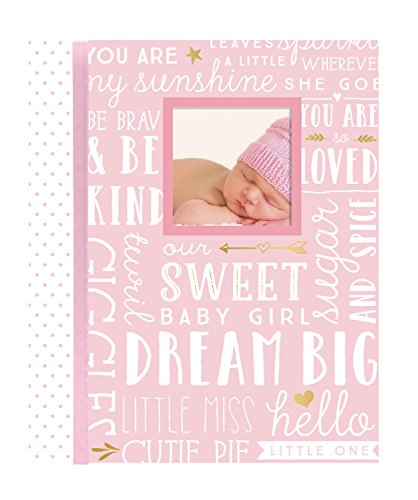 Lil' Peach Dream Big Baby Memory Book, First 5 Years, Monthly Milestone - style: Dream Big Pink