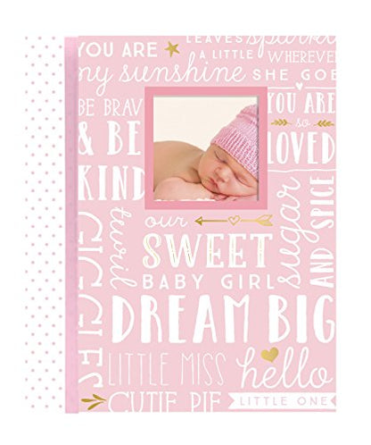Lil' Peach Dream Big Baby Memory Book, First 5 Years, Monthly Milestone - style: Dream Big Pink