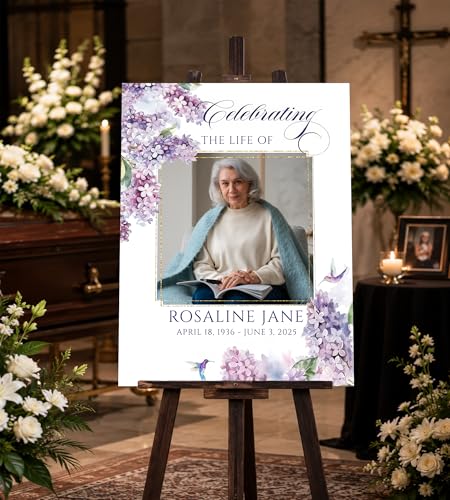 Celebration Life Sign, Custom Memorial Sign, In Loving Memory Sign, Funeral Welcome Sign, Celebration of Life Sign, Celebration Life Poster -13 - color: Backgrund#13