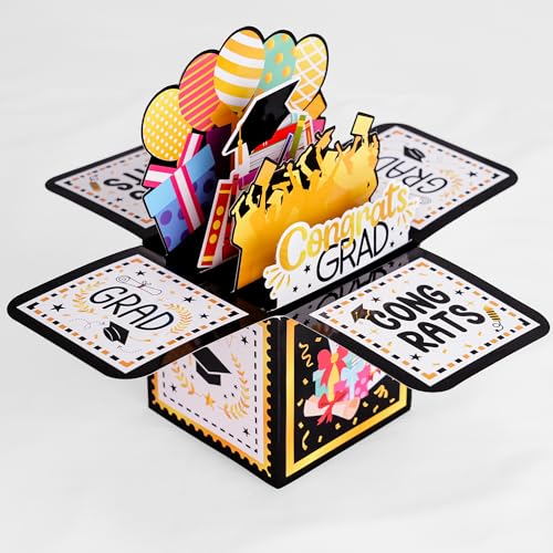 KatchOn Graduation Pop Up Cards 3D for Congrats Grad | Graduation Decorations 2026, Pop Up Graduation Cards 2026, Graduation Card Box, Congrats Grad Card Box, Party Favors