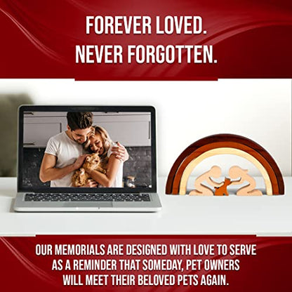 Capti Rainbow Bridge Cat Memorial Gifts, Loss of Cat Sympathy Gift - I'll Meet You at The Rainbow Bridge - Pet Loss Gifts, Bereavement, Sympathy Keepsake for Loss of Pet (Cat and Family)