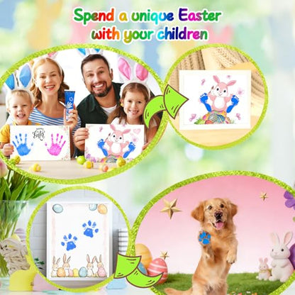 Baby Hand and Footprint Paint with Sponge Head, 2.54 fl oz, Non-Toxic & Acid-Free, Washable Baby Safe Paint for Newborn Keepsakes, Dog Nose & Paw Prints, Ideal New Mom Gift - Blue - color: Blue