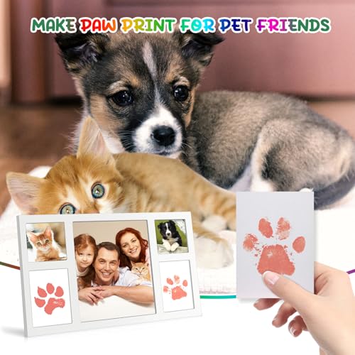 Baby Hand and Footprint Paint with Sponge Head, 2.54 fl oz, Non-Toxic & Acid-Free, Washable Baby Safe Paint for Newborn Keepsakes, Dog Nose & Paw Prints, Ideal New Mom Gift - Pink - color: Pink