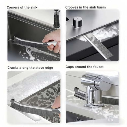 9-Piece Commercial-Grade Crevice Cleaning Brush Set, Ultra-Stiff Heavy-Duty Gap Scrubber Tools for Bathroom Grout, Window Tracks & Auto Detailing, Zero Cross-Contamination Arsenal