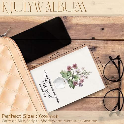Best Friend Christian Photo Album 4x6, Christian Friendship Gifts for Women, a Sweet Friendship Refreshes the Soul Religious Small Memory Photo Album Book for 18 Pockets Hold 36 Pictures - color: Soul Friendship