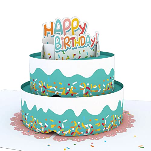 Lovepop Happy Birthday Fun Sprinkles Cake Pop-Up Card with Envelope | Paperpop Card 4.5x5.9; 3D Colorful Dessert Greeting Card for Women, Men, Kids, Daughter, Son, Mom, Dad, Husband, Wife - color: Happy Birthday Fun Sprinkles Cake