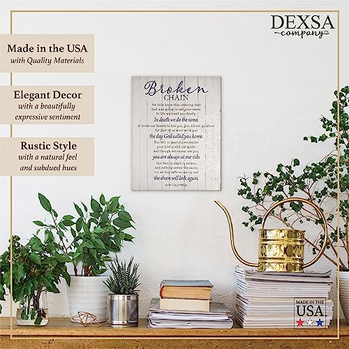 Dexsa Broken Chain 11.75 x 15 Wood Plank Look Wall Art Plaque | Made in the USA - size: 11.75" x 15"