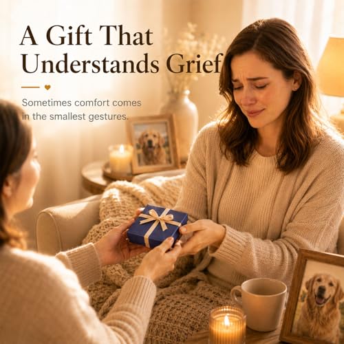 Dog Memorial Gift for Loss of Dog, Pet Hair Keepsake with Angel Wing Charm, Rainbow Bridge Sympathy Gift for Grieving Pet Owners, Heart Memorial Keepsake for Dog and Cat Lovers