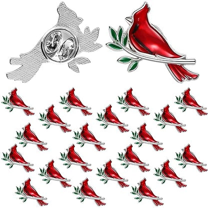 Jexine 20 Pcs Cardinal Pins Memorial Funeral Pocket Gifts - style: Classic