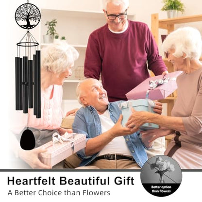 ASTARIN Memorial Wind Chimes for Outside Deep Tone, 36" Bereavement Gifts - size: 36”-Tree of life