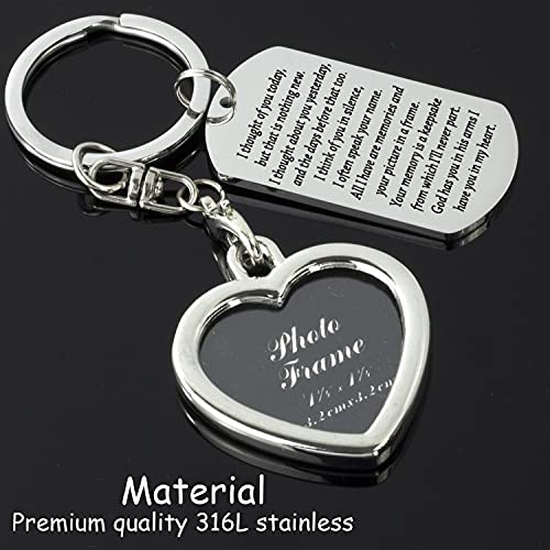 HUTIMY in Memory Gifts Keychain for Men Women Sympathy Gifts for Loss of Loved One in Remembrance Jewelry Memorial Keychain - style: Silver