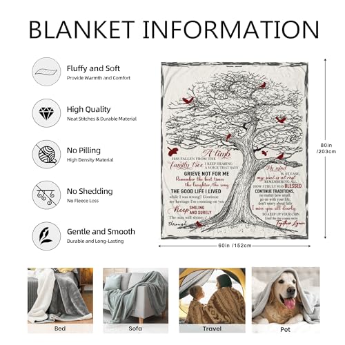 Bereavement Gifts Blanket Sympathy Gift Memorial Gifts - in Memory of Loved One, Condolences Gift, in Loving Memory Blankets, Memorial Gifts for Loss of Mother/Father/Pet Throw Blankets 80" x 60" - size: 80*60inch