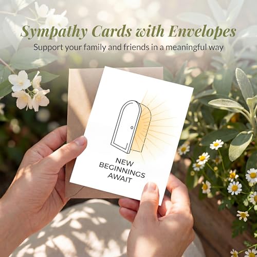 Minimalist Sympathy Card, Open Door New Beginnings - color: Sympathy Card 009