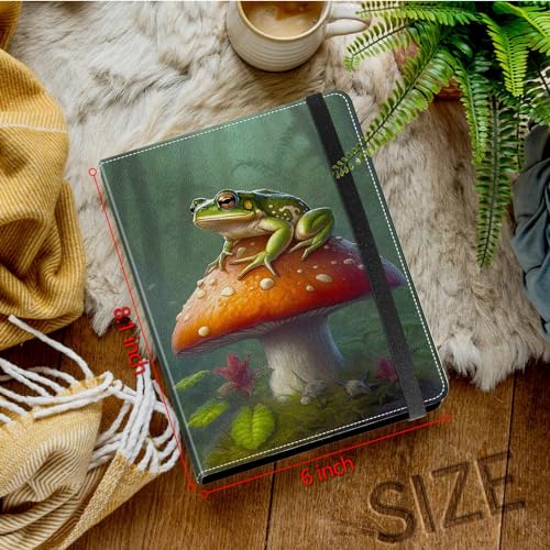 Small Photo Album 3.5x5 inch 80 Pictures PU Leather Photo Albums with Transparent Inner Pockets & Elastic Band for Wedding Boys Girl Travel Family Pictures - Frog Mushroom - color: Frog Mushroom, size: 3.5x5 Photo Album