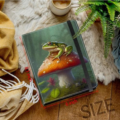 Small Photo Album 3.5x5 inch 80 Pictures PU Leather Photo Albums with Transparent Inner Pockets & Elastic Band for Wedding Boys Girl Travel Family Pictures - Frog Mushroom - color: Frog Mushroom, size: 3.5x5 Photo Album