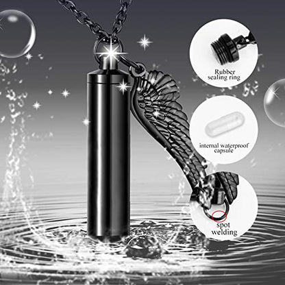 Dletay Cylinder Cremation Urn Necklace for Ashes Cremation Necklace