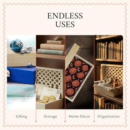 Mela Artisans Trellis Mango Wood Storage Box - Whitewash, 9x6 in - color: Whitewash, size: Large