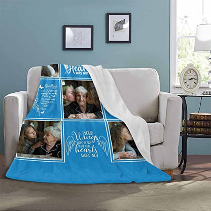 InterestPrint Custom Picture Blanket| Meaningful Remembrance Throw, Deepest Grief Sympathy Gift, Loss of Loved One Memorial Blankets and Throws - color: Multi W76, size: 30 x 40 Inches