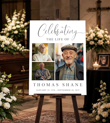 Celebration Life Sign, Custom Memorial Sign, In Loving Memory Sign, Funeral Welcome Sign, Celebration of Life Welcome Sign, Celebration Life Poster -4 - color: Backgrund#4