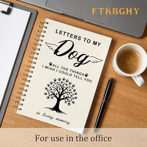 FTKBGHY Loss of Dog Sympathy Gift Grief Journal Notebook, Memorial Notebooks Gifts for Loss of Dogs, Pet Remembrance Bereavement Gift, Letters to My Dog Journal, 5.5x8.3 Inch - color: Colour-14