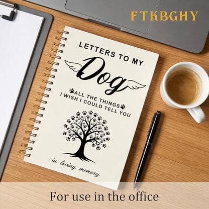 FTKBGHY Loss of Dog Sympathy Gift Grief Journal Notebook, Memorial Notebooks Gifts for Loss of Dogs, Pet Remembrance Bereavement Gift, Letters to My Dog Journal, 5.5x8.3 Inch - color: Colour-14