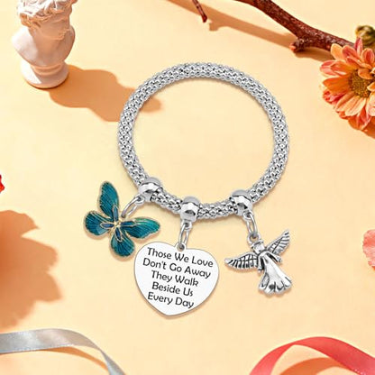 Mxrymvu Memorial Bracelet for Women Memorial Gifts for Loss of Loved Sympathy Gifts for Loss of Loved Remembrance Condolences Gift Stretch Bracelets Bereavement Presnt for for Mom Dad Sister Brother