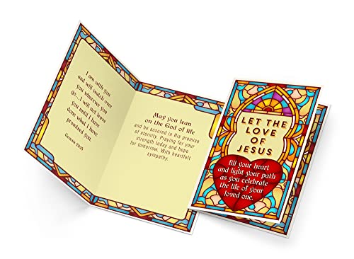 Assorted Religious Sympathy Cards 12 Pack, Prime Greetings, Made in America, Eco-Friendly, Thick Card Stock with Premium Envelope 5in x 7.75in, Packaged in Protective Mailer