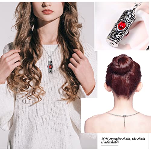 Fumete 5 Pcs Urn Necklaces for Ashes Cremation Keepsake - color: Red