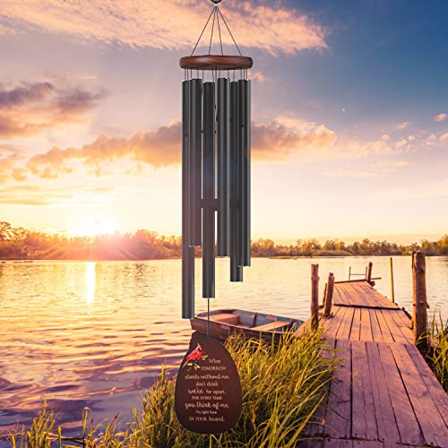 Suntimber Cardinal Memorial Wind Chimes for Loss of Loved One Sympathy Gift | 35" Windchimes In Memory of a Loved One like Mother Father,Cardinal Sympathy Gifts Basket for Bereavement,Condolence,Funeral - size: 35 Inch Cardinal