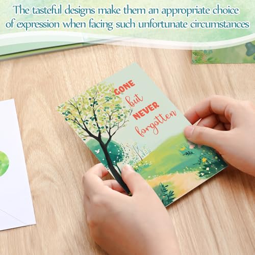Geyoga 36 Set Pet Sympathy Card with Envelope Bulk, Positive Green - color: Positive Green