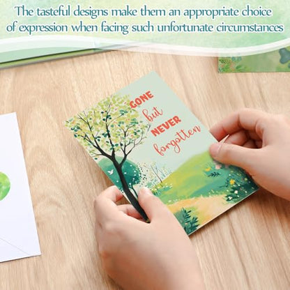 Geyoga 36 Set Pet Sympathy Card with Envelope Bulk, Positive Green - color: Positive Green