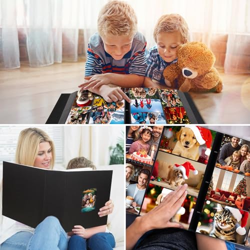 Extra Large Capacity 4x6 Photo Album, Holds 1000 Photos, Black - color: Black