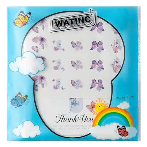 WATINC 20 Sets Funeral Thank You Cards with Envelopes and Stickers, Purple Butterfly Bereavement Card Express Your Condolences, Memorial Sympathy Cards with Message Inside for Beloved Friends Family