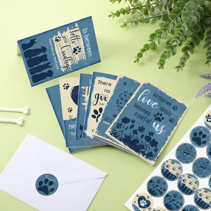 Geyoga 36 Set Pet Sympathy Card with Envelope Bulk, Stylish - color: Stylish