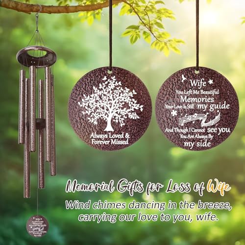 Memorial Gifts for Loss of Wife, 25''Memorial Wind Chimes of Sympathy Gifts for Loss of Wife, Bereavement, Condolence, Remembrance Gifts,Windchimes in Memory - size: Wife