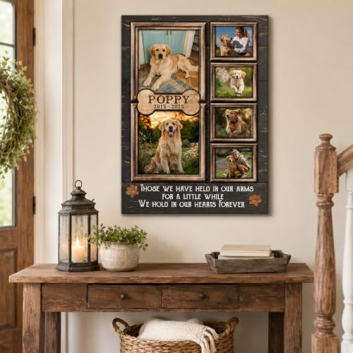 KiKiLuna Personalized Dog Memorial Canvas Wall Art for Dog Owner - color: Design 12