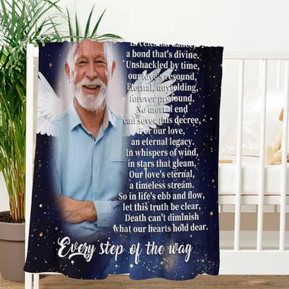 MyPupSocks Customized Remembrance Blanket with Picture, Custom Funeral Sympathy Gifts for Loss of Loved One, Memorial Blanket Personalized with Photo - color: Color 04