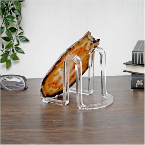 Plymor Clear Acrylic Ribbon-Style Display Easel, 3.75" H x 3.875" W x 5" D - size: 3.75" x 3.875" x 5"