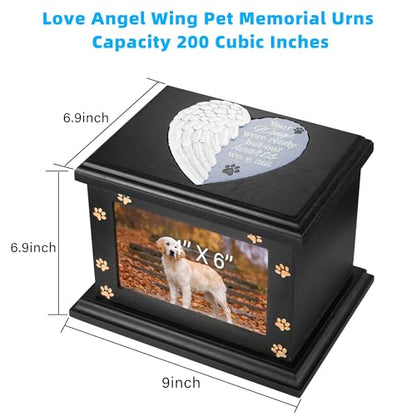 ADMLC Pet Memorial Urns for Dogs or Cats Ashes with Photo Frame